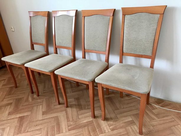 Krzesła drewniane tapicerowane 4 szt.