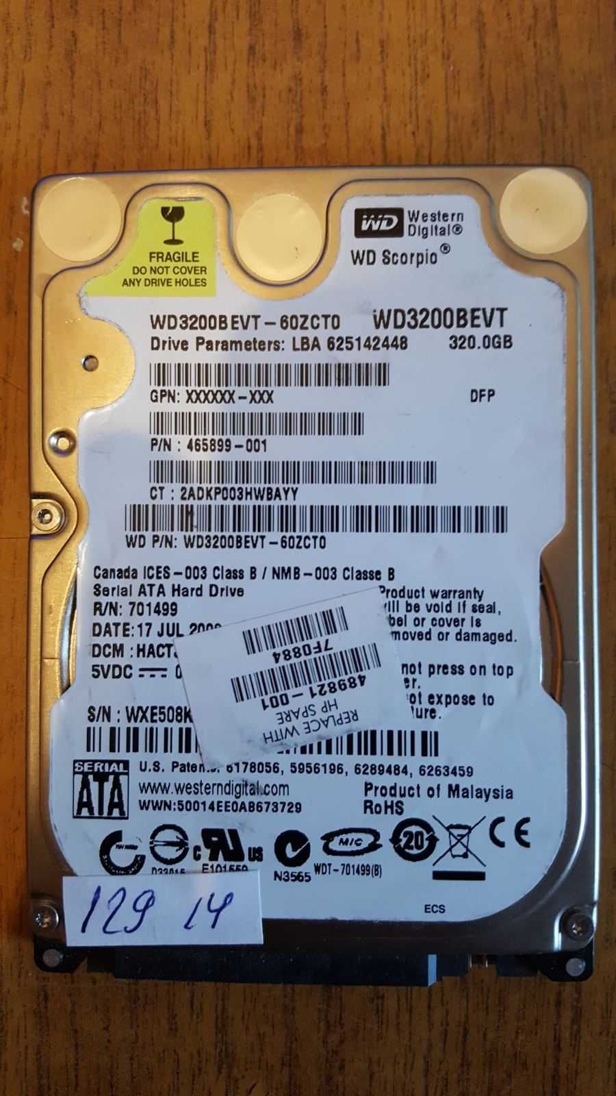 HDD 2,5 Sata жесткие диски доноры