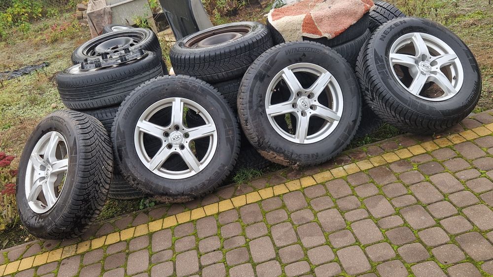 Alufelgi 5x114.3 KIA 16 cali z oponami NEXEN z 2022 7.5mm