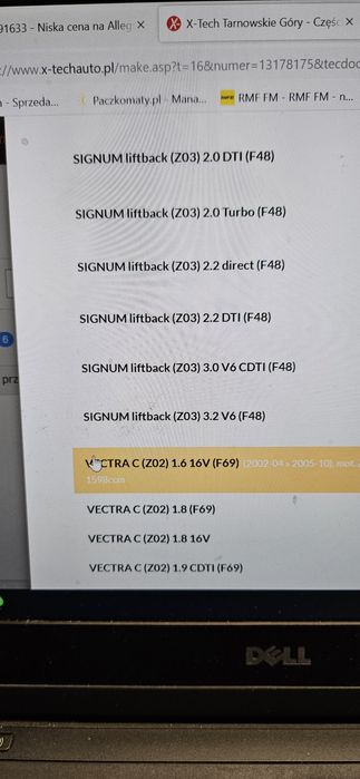 Amortyzator prawy przód opel vectra c Signum fiat Croma nowy oryginał