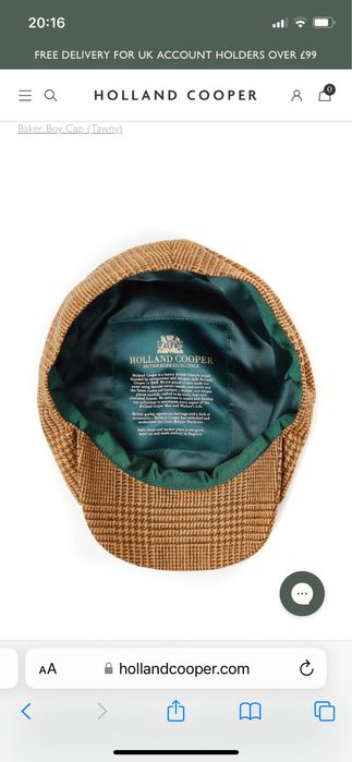 Новая кепка Holland Cooper. Оригинал, Англия. 100 шерсть. Размер L