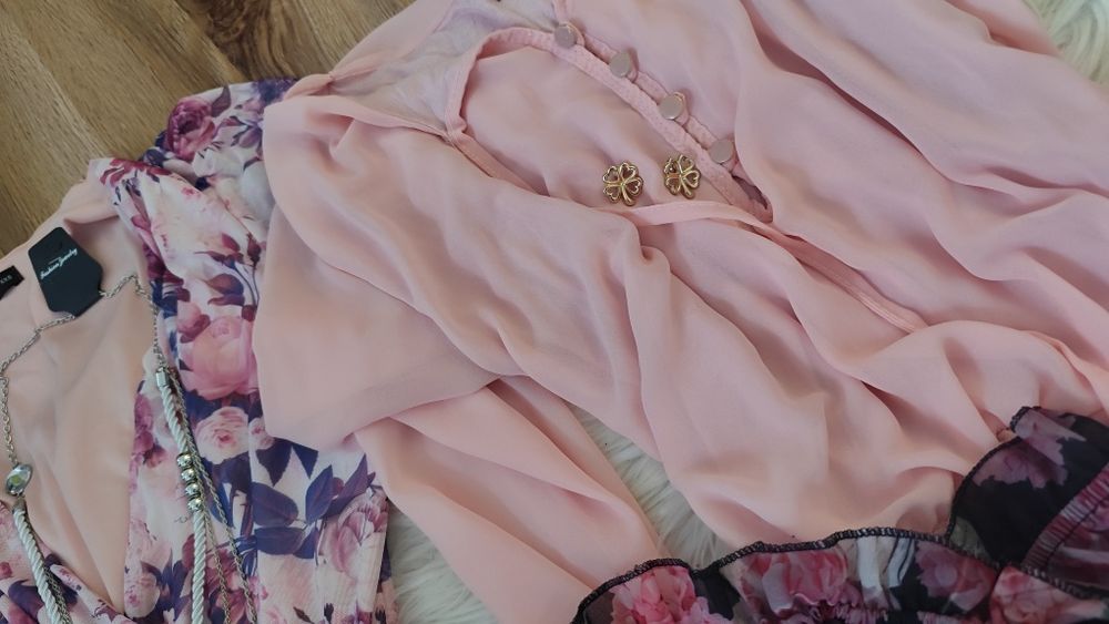 Mega zestaw ubrań S/M Boho nowa biżuteria H&M Mohito Zara 20szt.