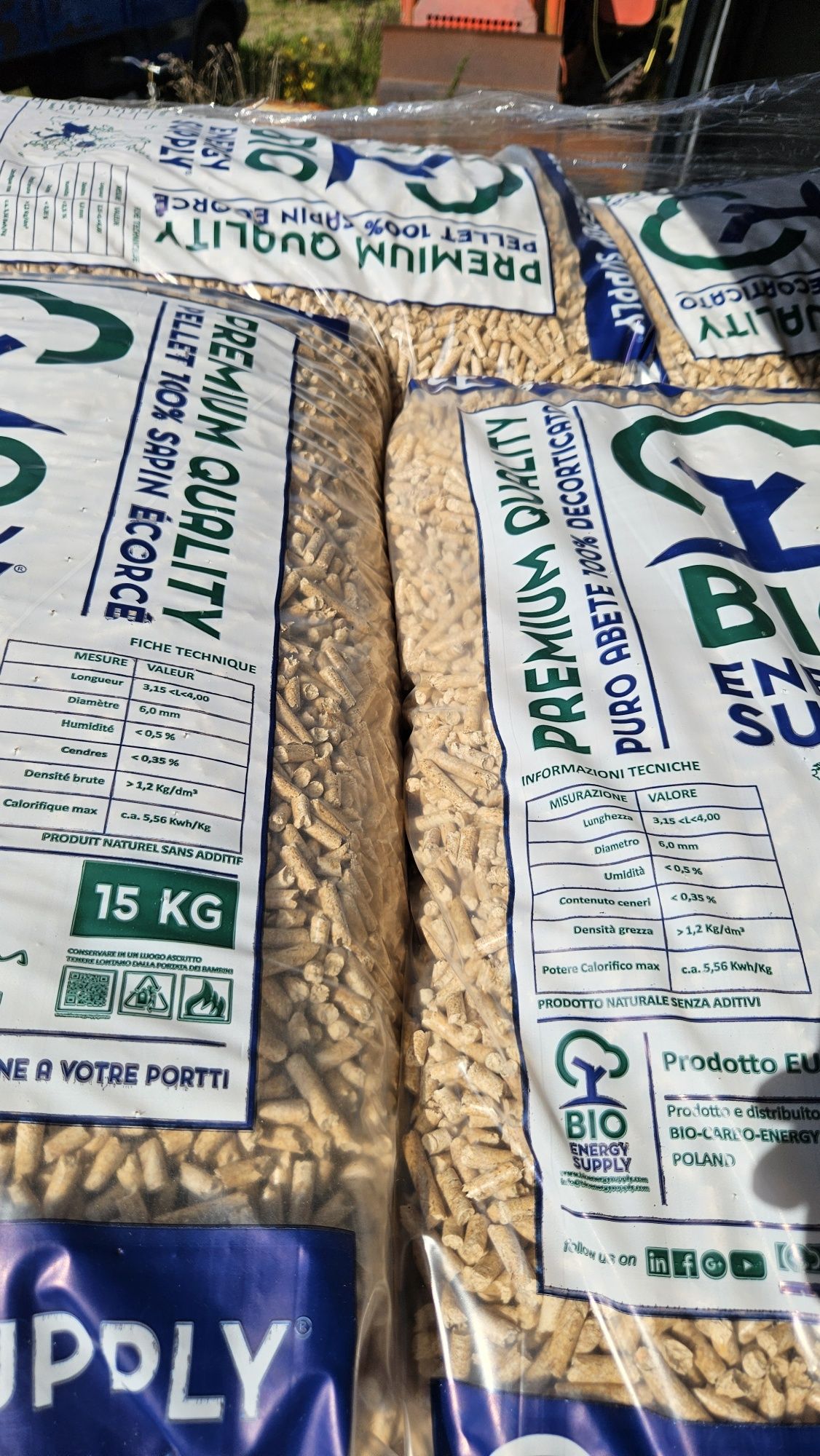 Pellet drzewny 6mm Certyfikowany Bio Energy supply