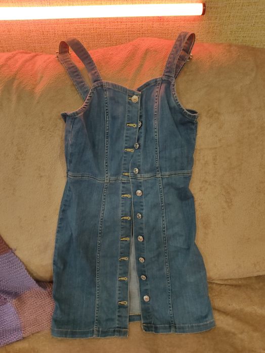 Сукня джинсова облягаюча в стилі 60х, пін ап