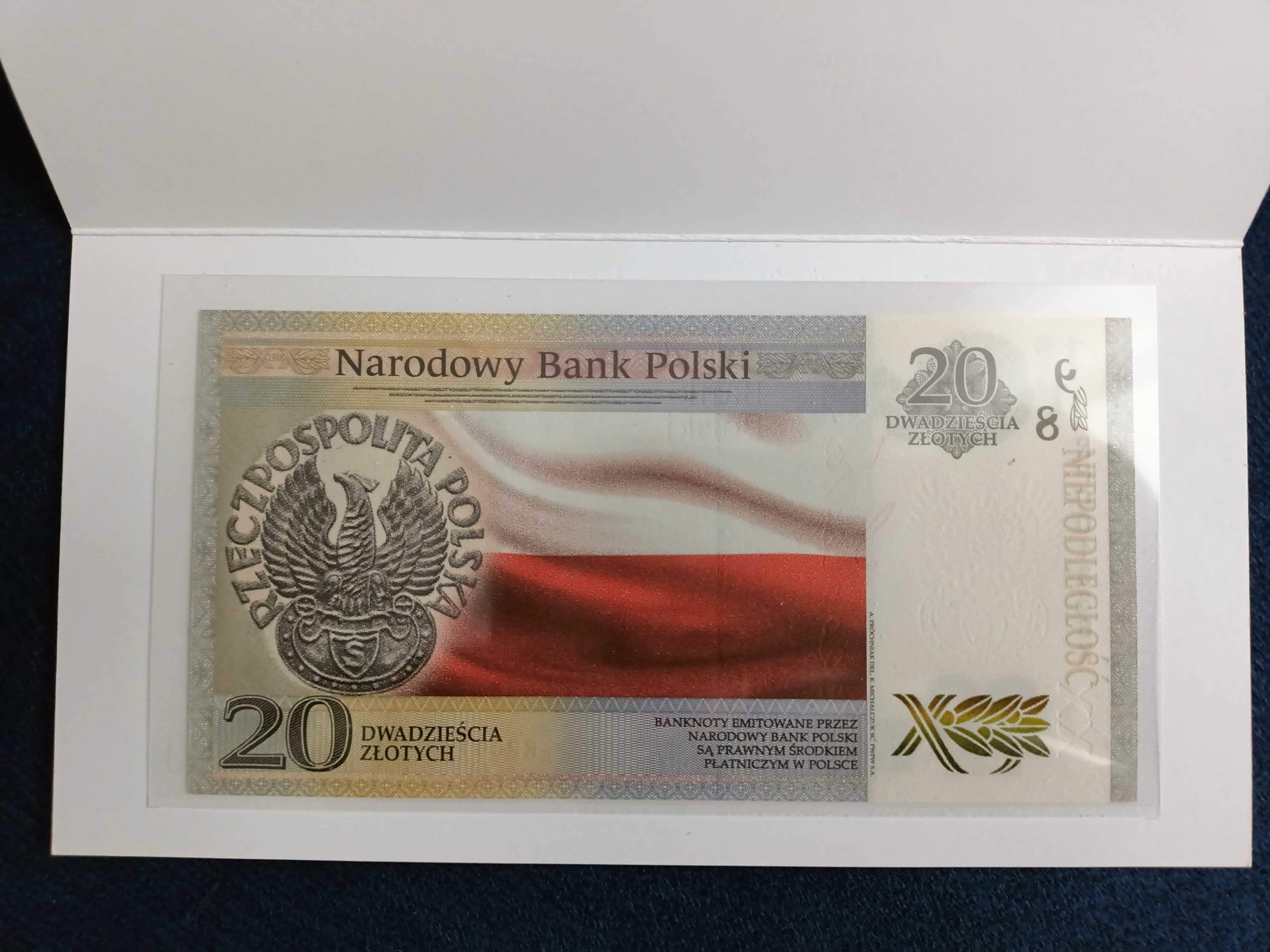 20 Złotych 2018 Niepodległość Marszałek Piłsudski stan 1 UNC