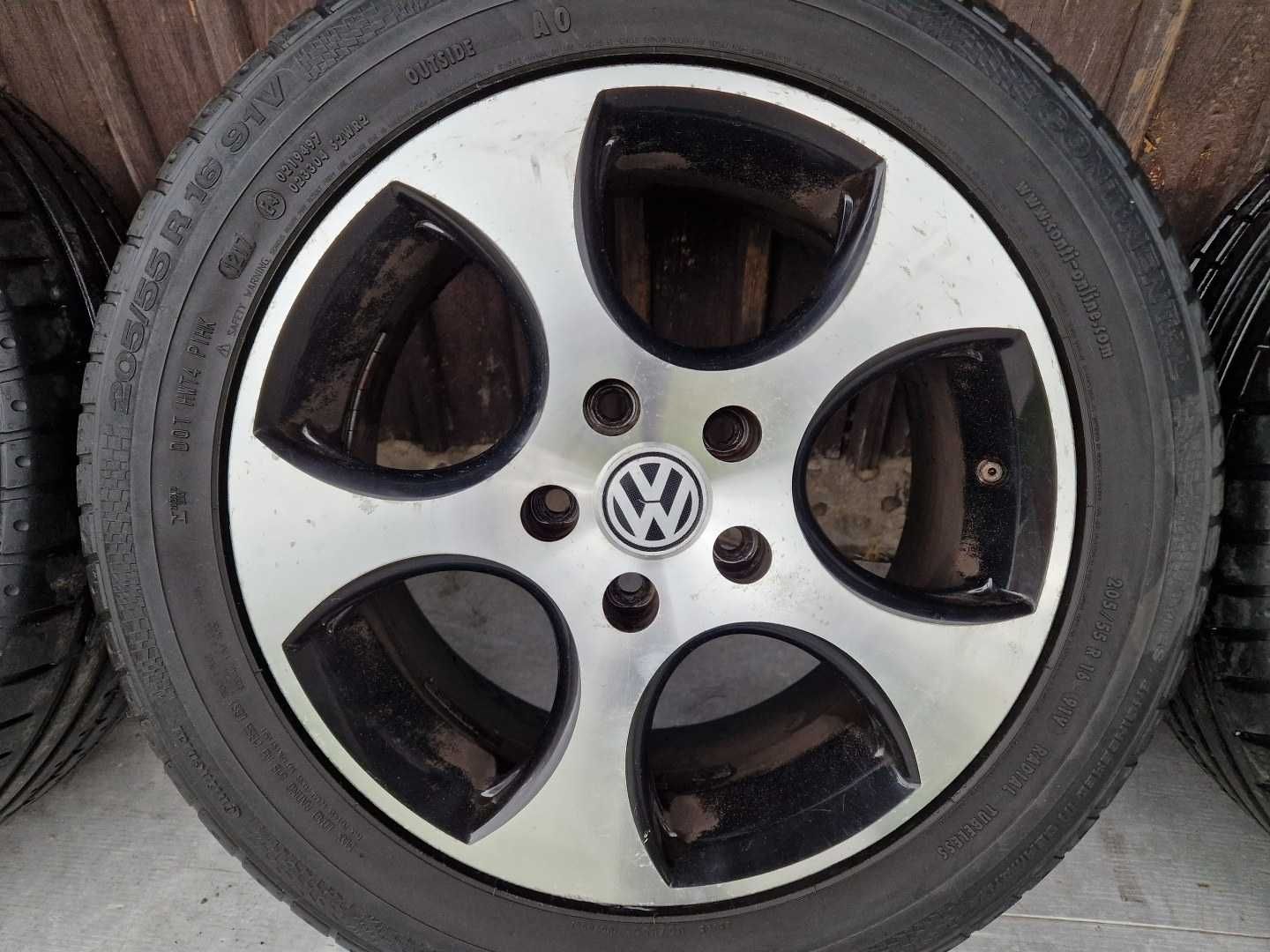 Koła Felgi 5x112 16x7j ET35 Continental 205/55/16 6mm Audi VW Skoda
