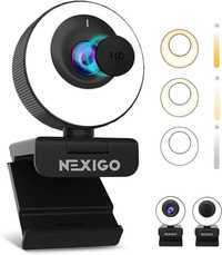 Kamera Internetowa NexiGo N960E Lampa Pierścieniowa 1080P Osłona