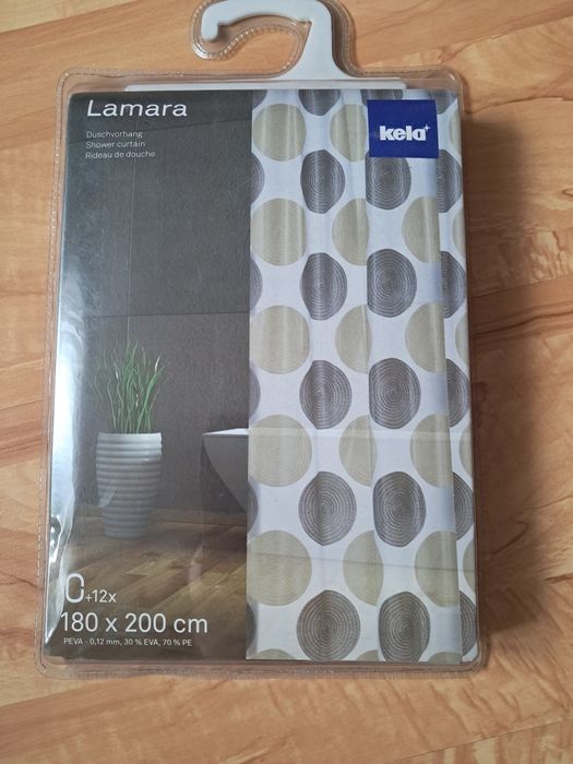 Duża zasłona prysznicowa 180x200cm Lamara Kela Nowa