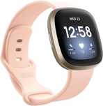 Opaska / Pasek Braders do Fitbit Versa 4 / Fitbit Versa 3 pudrowy róż