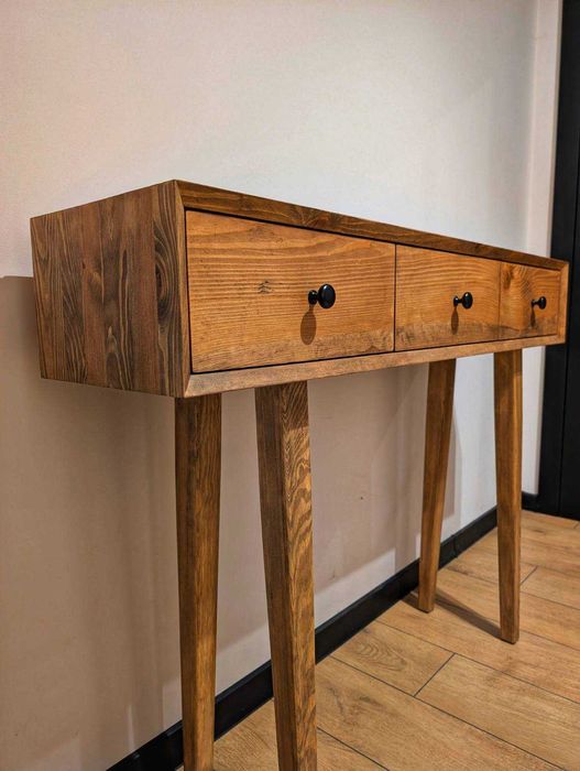 Konsola drewniana - lite drewno, handmade, unikalna