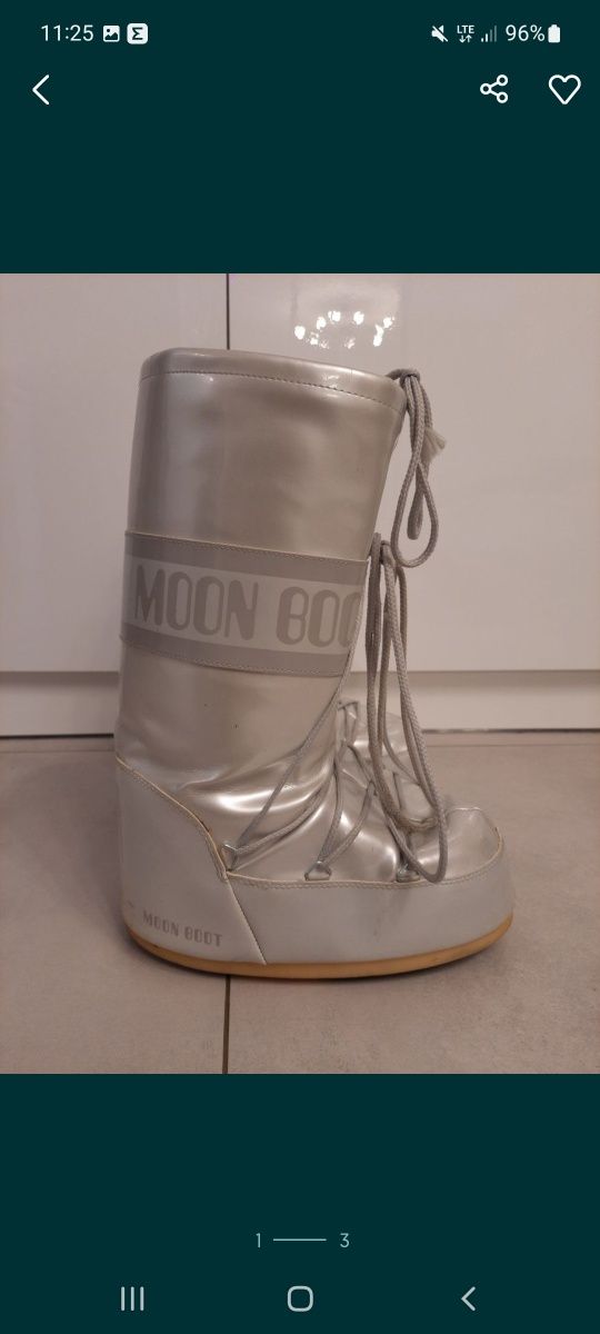 Moon Boot srebrne 38 39 40