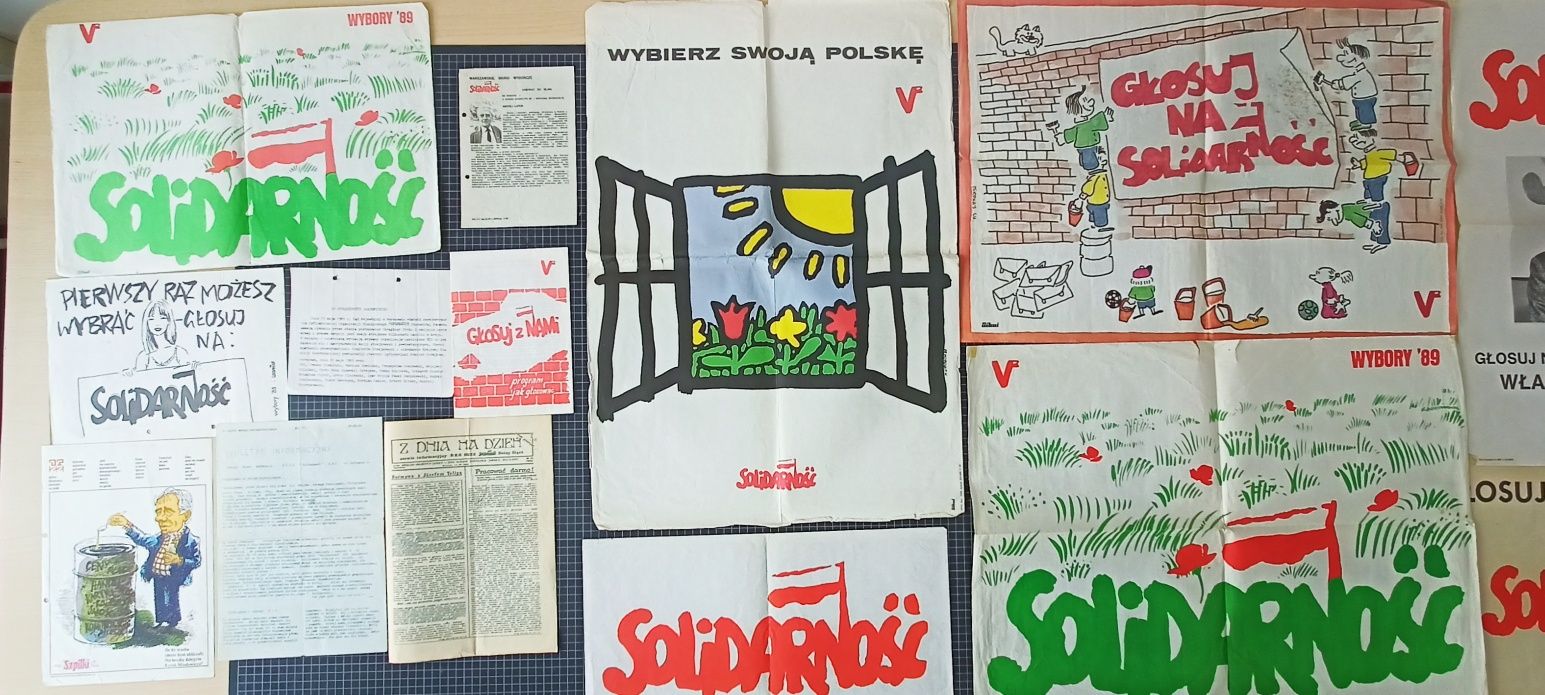Plakaty, ulotki, gazetki Solidarność