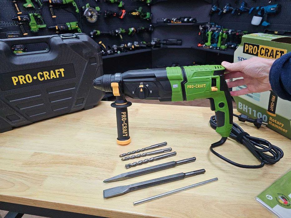 Перфоратор ProCraft 3,2Дж Антивібрац.система + Комплект Бурів Гарантія