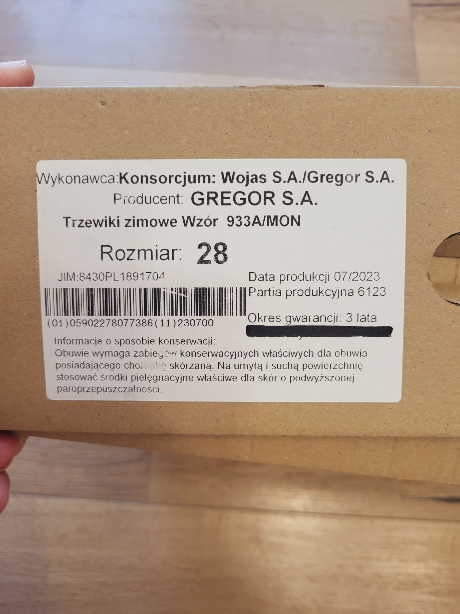 Trzewiki zimowe mon brązowe