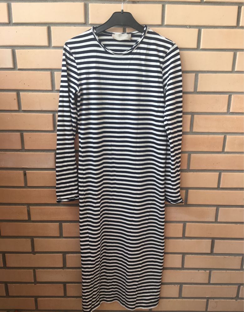 Zara платье в полоску тельняшка