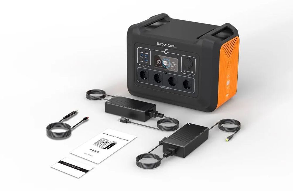 Портативна зарядна станція потужністю 1200 Вт SOUOP також є інші