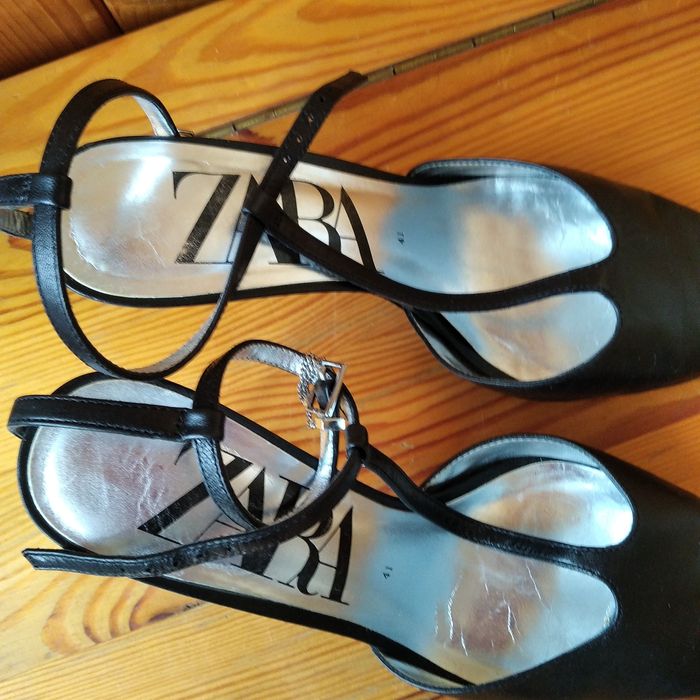 Туфли Zara стильные кожаные р.41