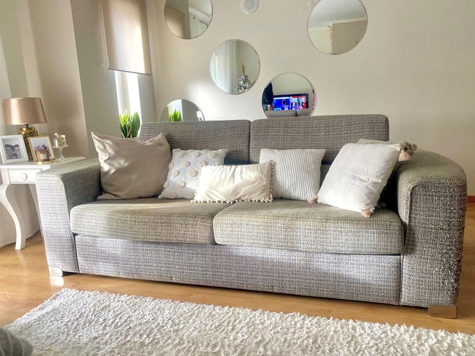 Sofá Cinza mesclado LasKasas