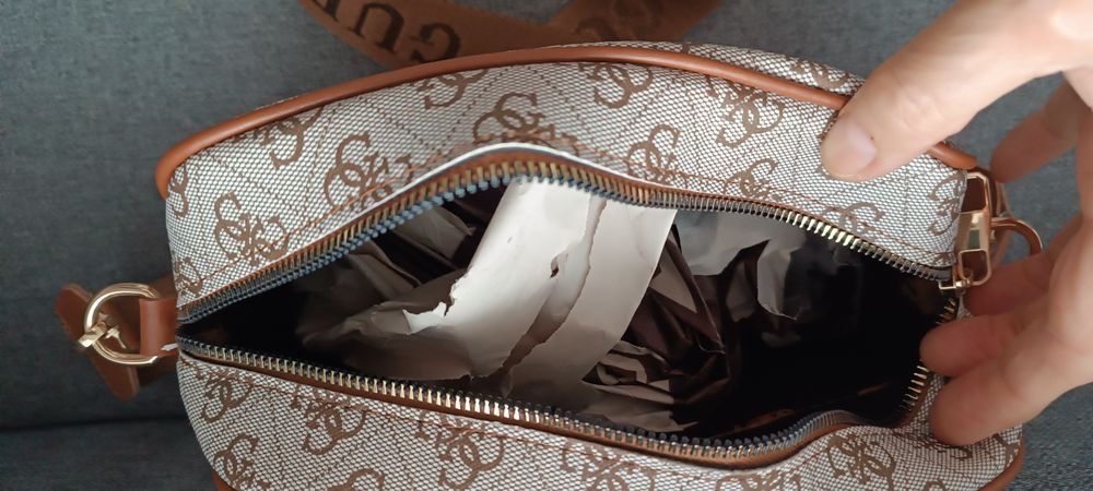 Torebka Guess beżowo brązowa nowa