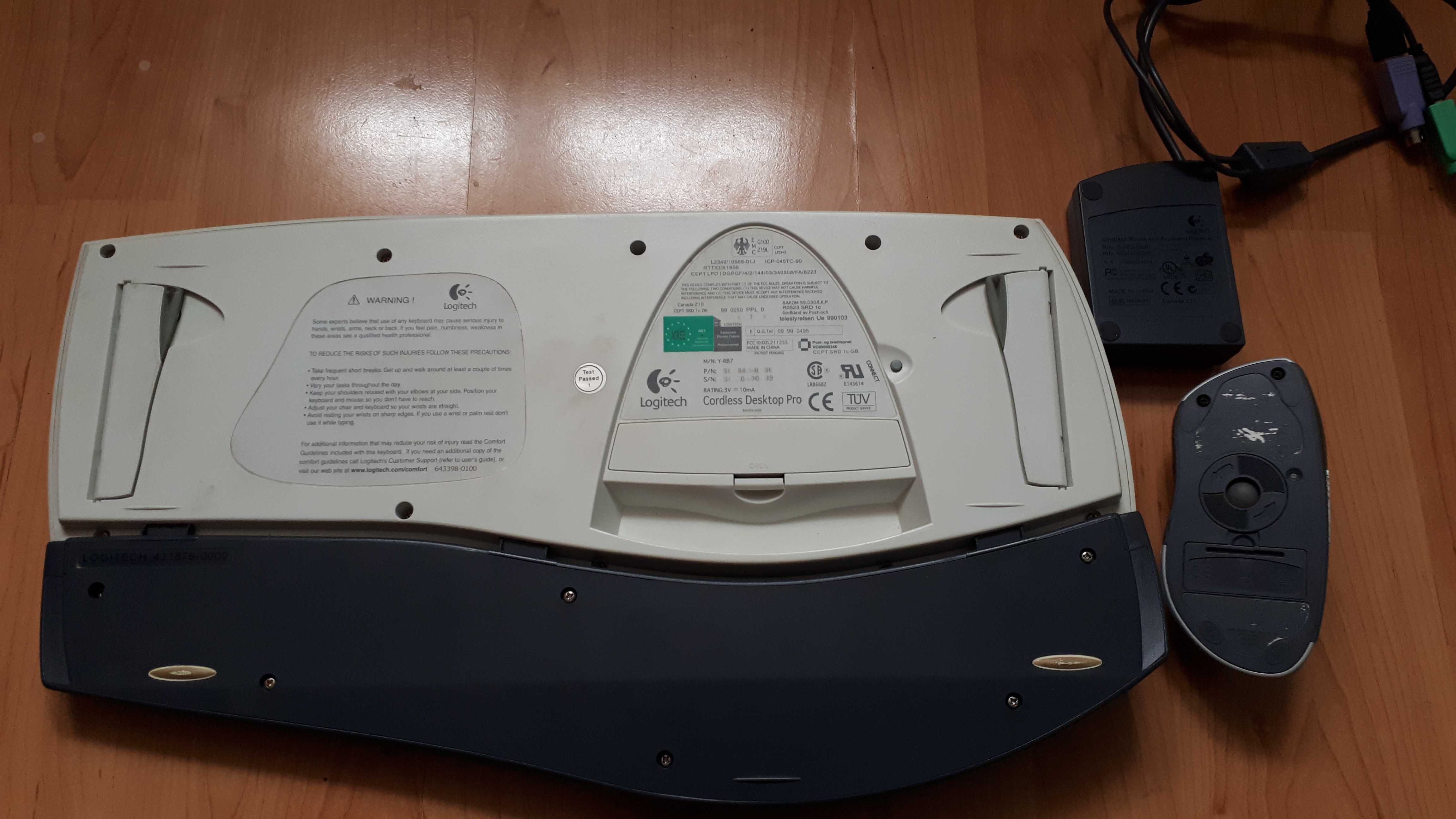 Klawiatura Logitech Cordless Desktop PCY-RB7 zestaw plus mysz retro