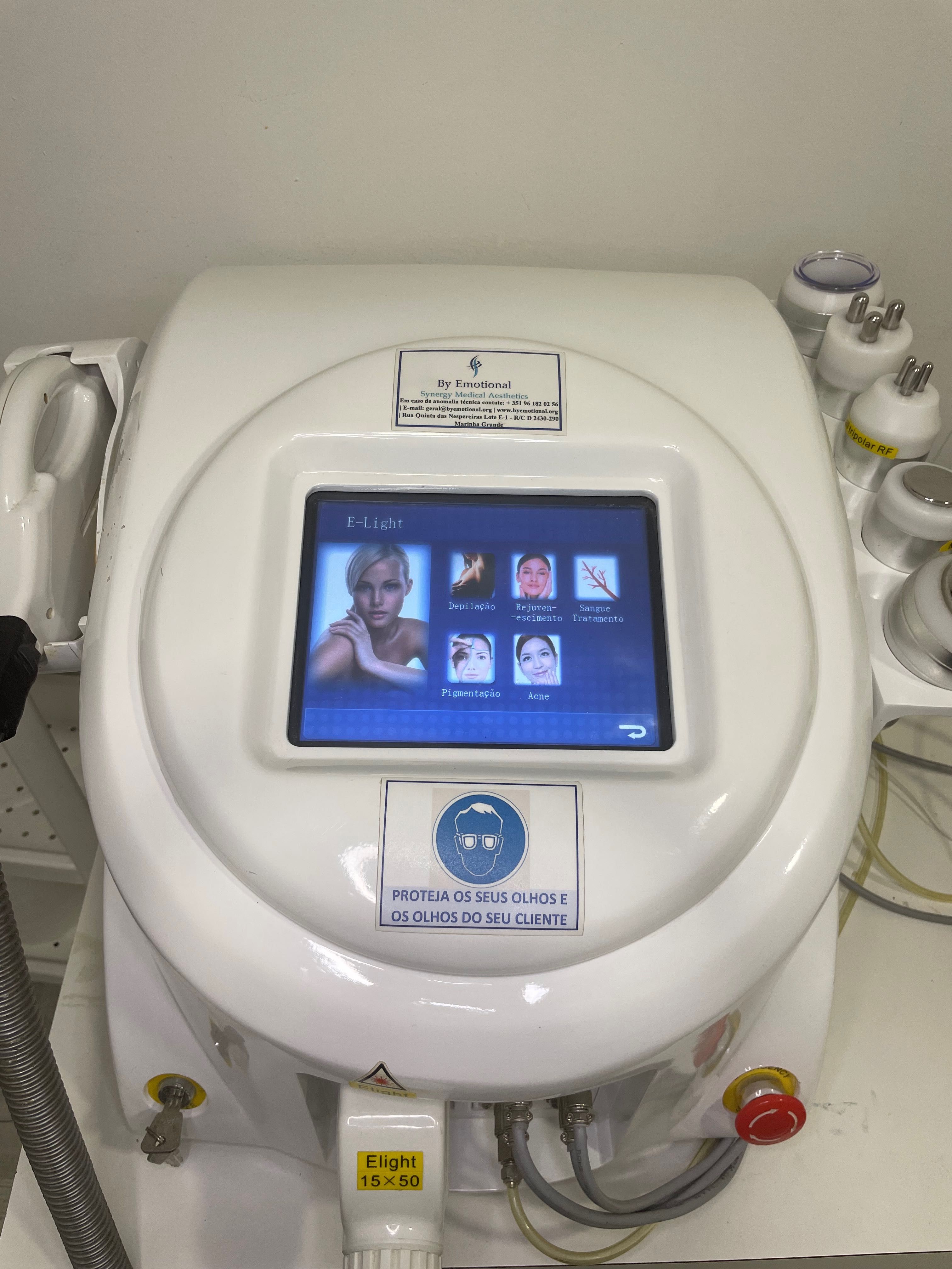 Máquina depilação E-light, lipoaspiração vácuo, cavitação, RF é mais…