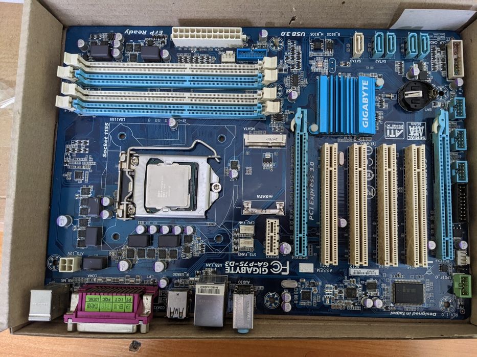 Материнська плата s1155 lga1155 Gigabyte GA-P75-G3 на відновлення проц