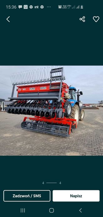 Siewnik zbożowy redlice stopkowe/talerzowe/siewnik nabudowany/