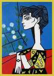 Obraz olejny na płótnie "Jacqueline z kwiatami " Pablo Picasso