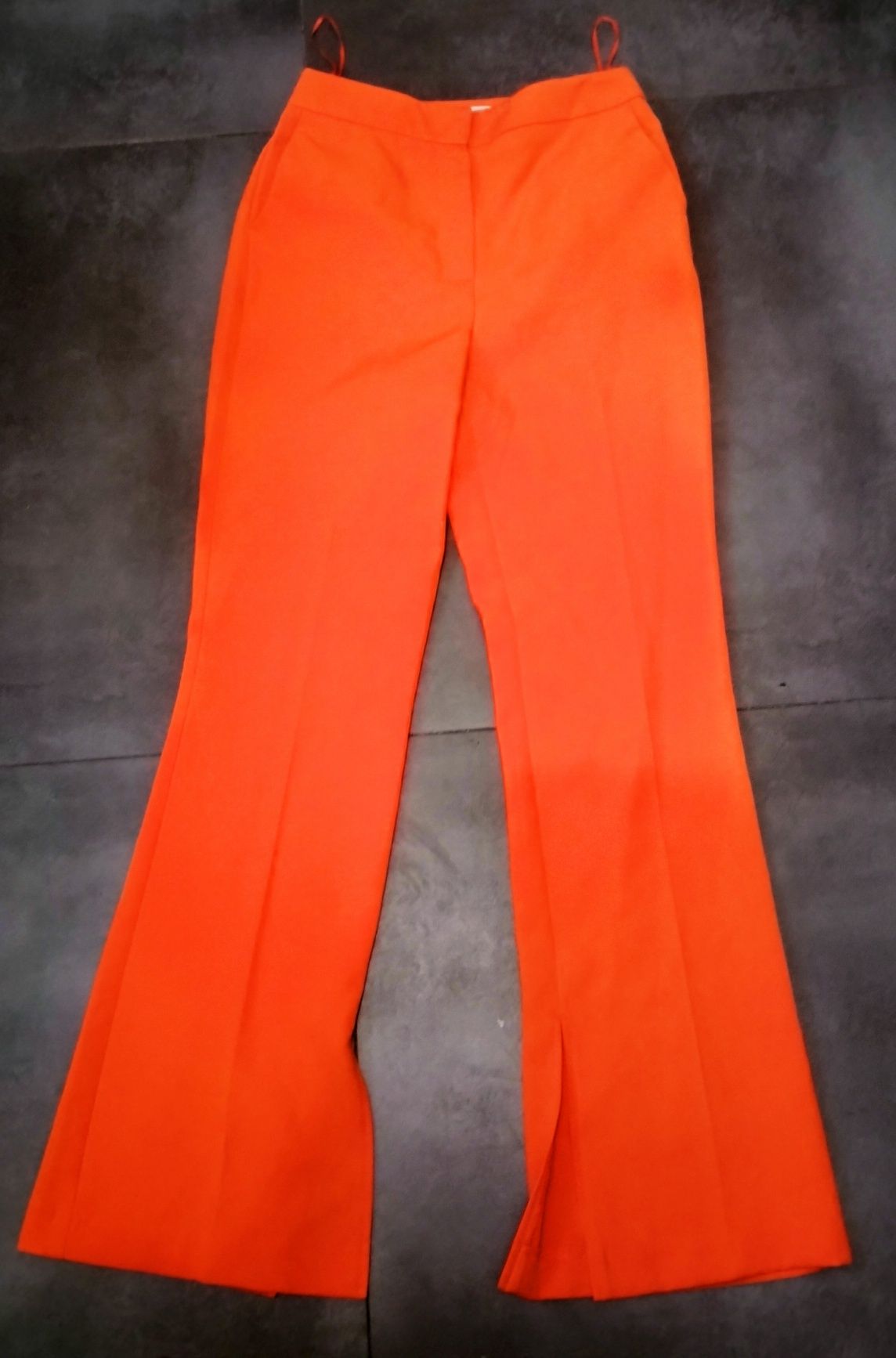Spodnie dzwony pomarańczowe neonowe Primark 34/36 xs/s
