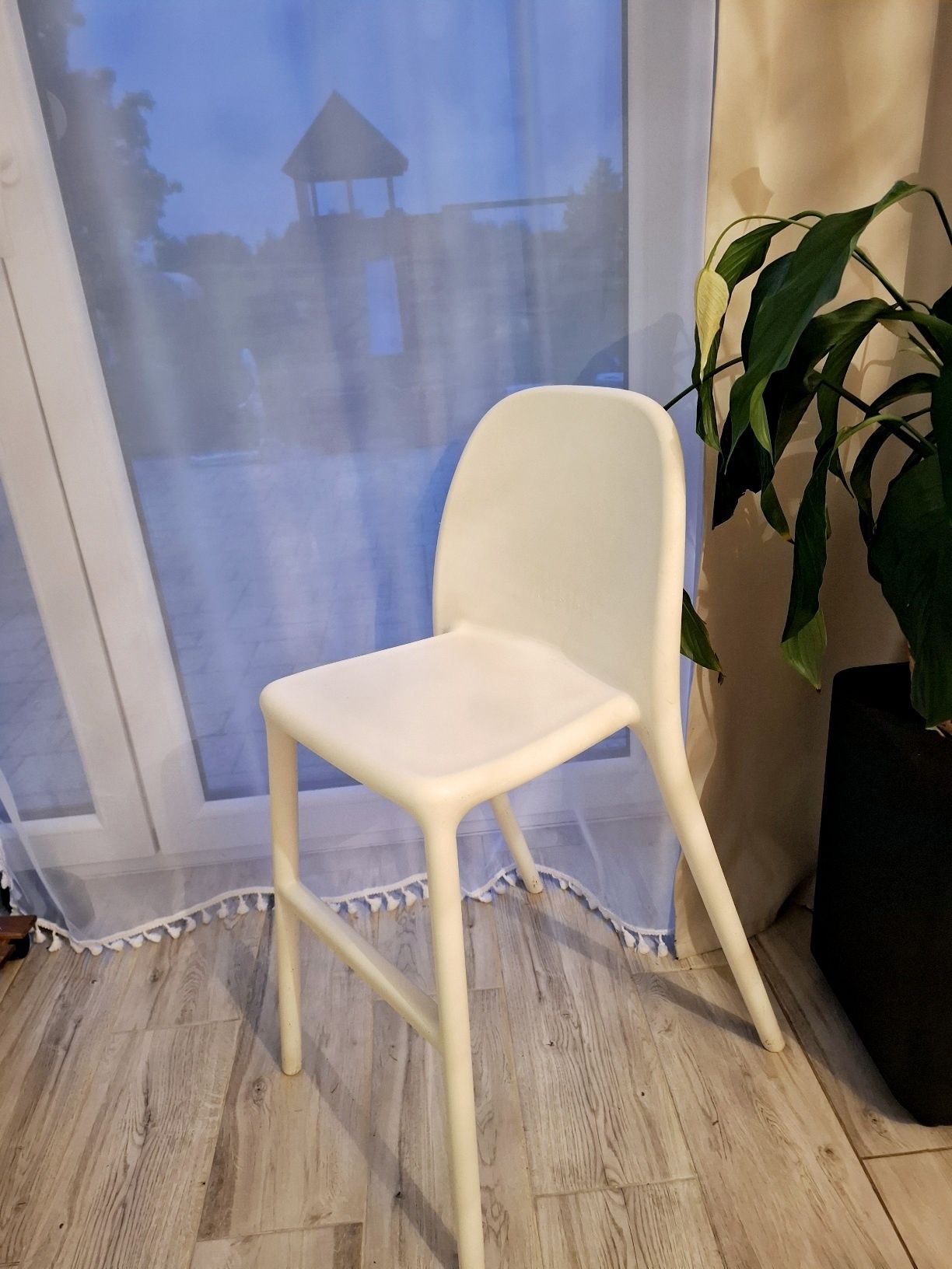 Ikea urban krzesło dziecięce wysokie białe