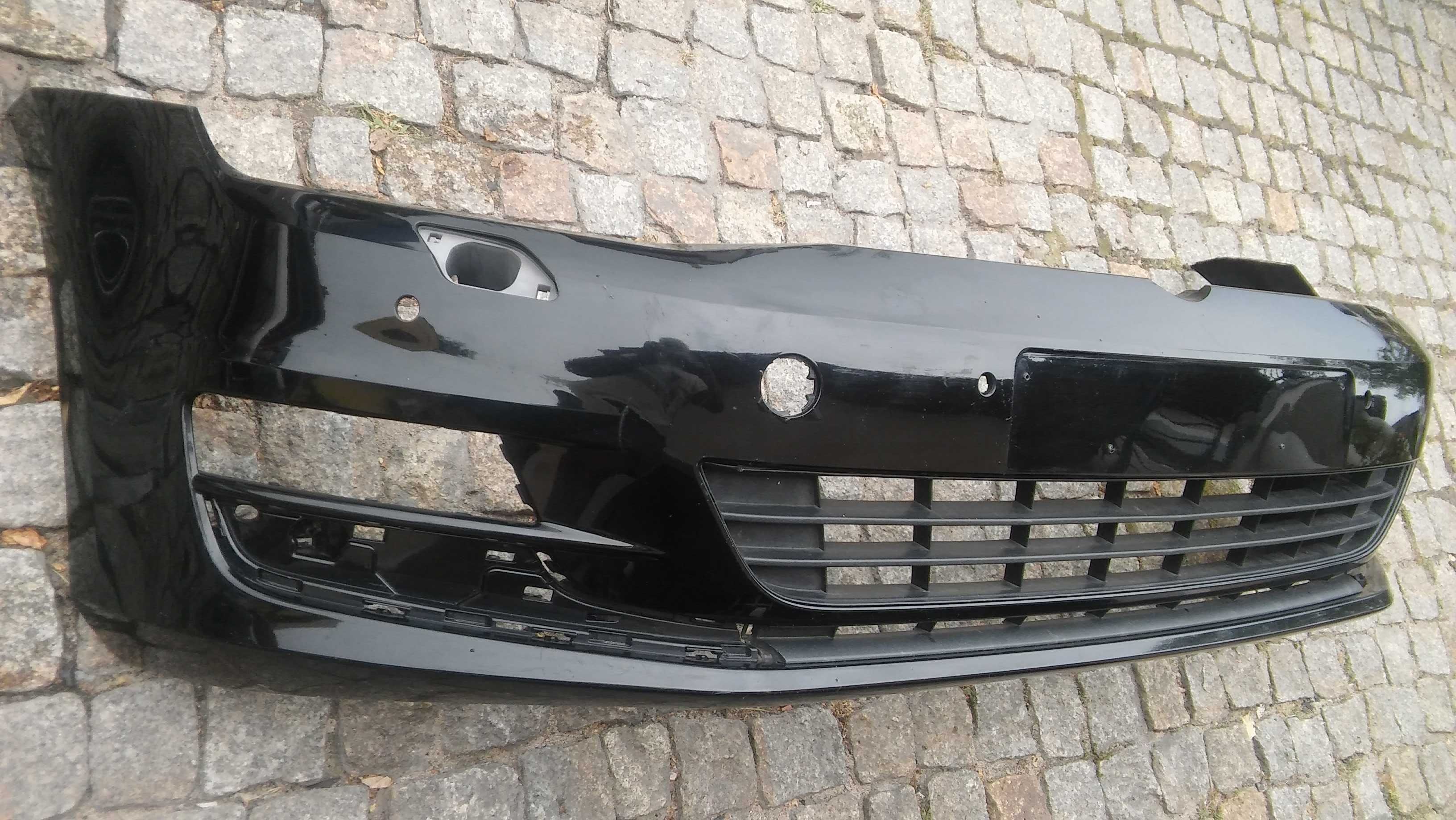 VW Golf 7,VII,5G0,od 13,zderzak przód+kratka,CZARNY=LC9X,spryski,PDCx4