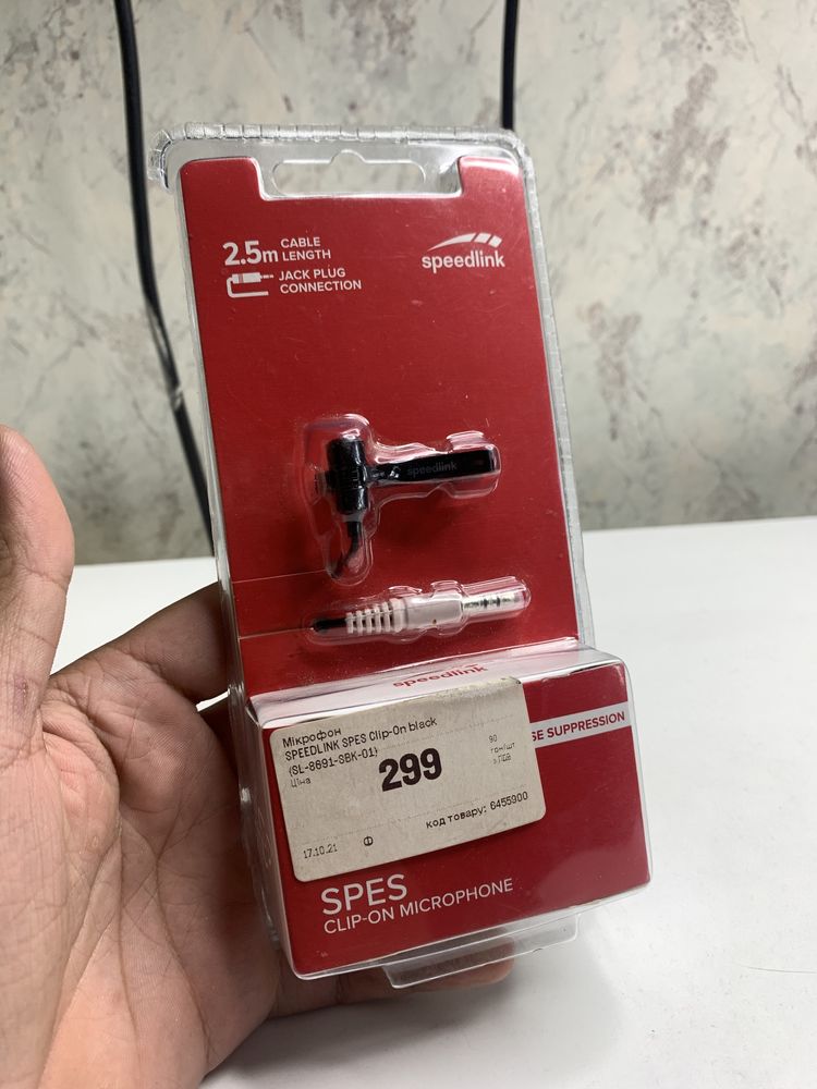 Микрофон петличка SPEEDLINK SPES Clip-On