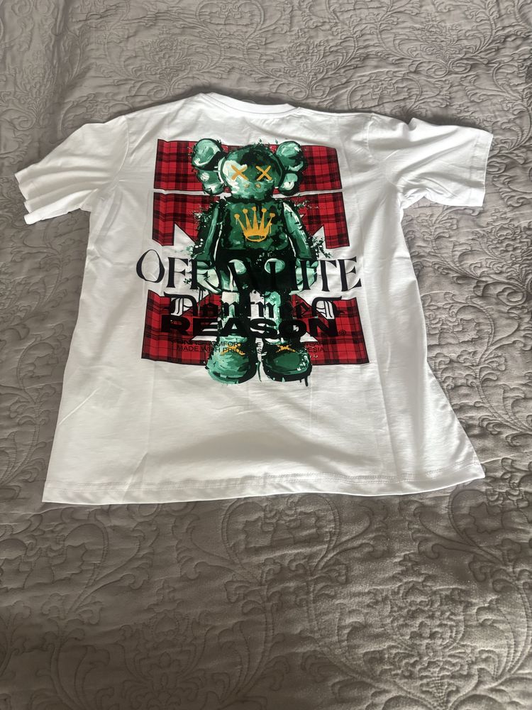 Biala koszulka off white x kaws