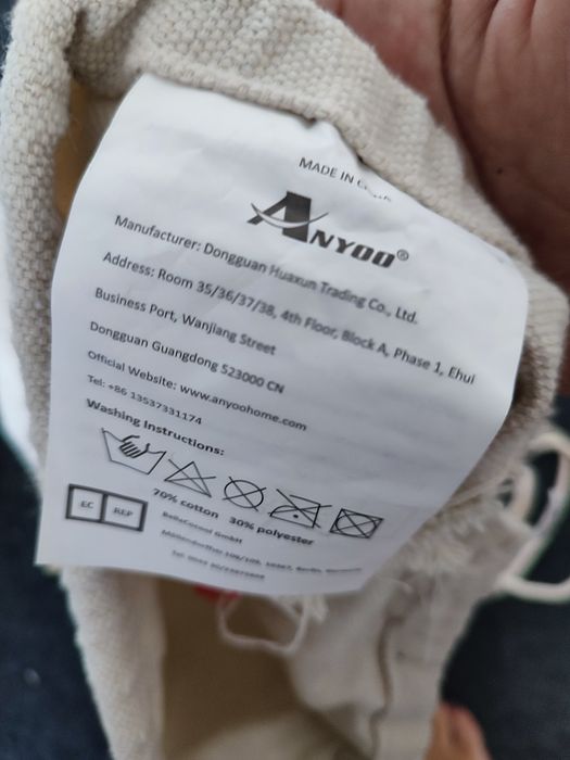 Beżowy kremowy hamak anyoo z pokrowcem boho