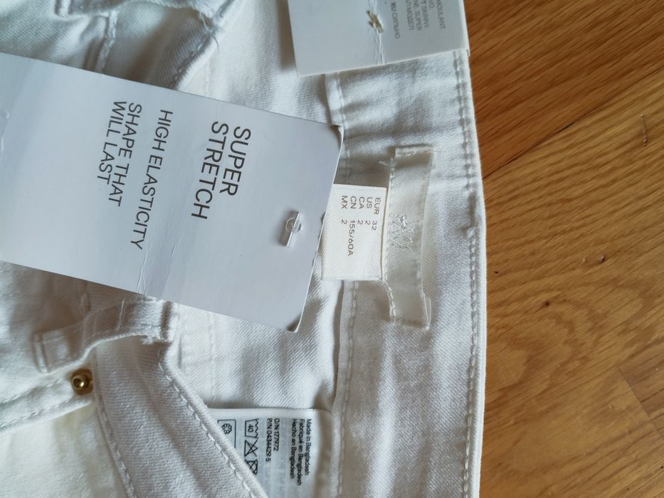 Брюки білі літні котонові H&M