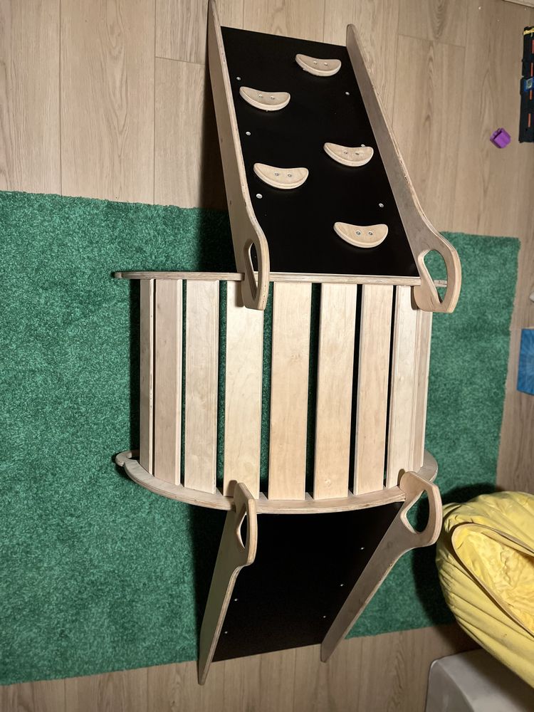 Bujak zjezdzalnia wspinaczka drewniany montessori