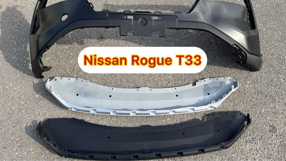Губа нижняя Nissan Rogue 2021 2022 2023 2023 Губа в бампер серая