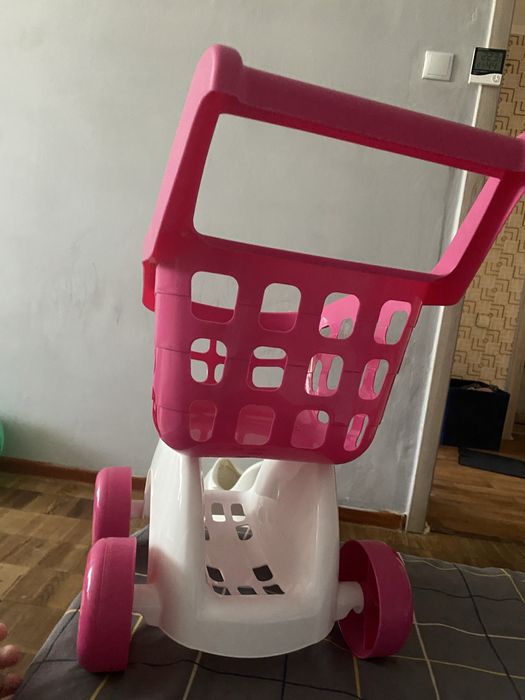 Візок для супермаркета та для подвірʼя  рожевий