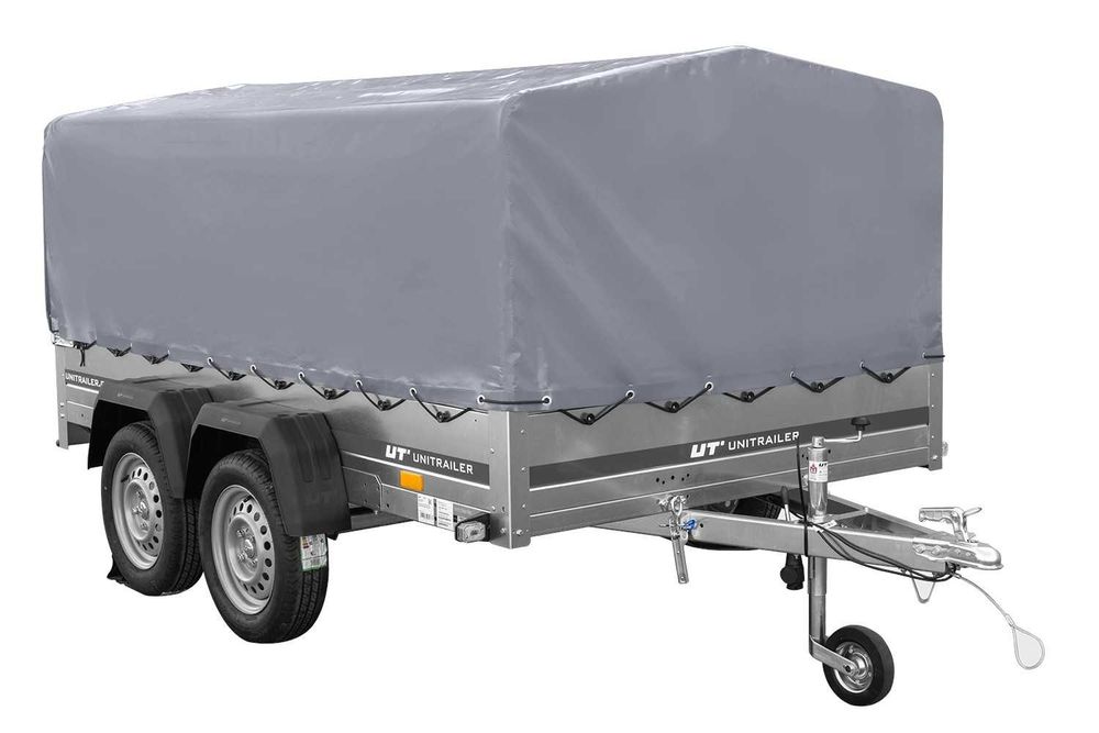 Przyczepka dwuosiowa GARDEN 265/2 KIPP 264x150 stelaż H800 + pokrowiec