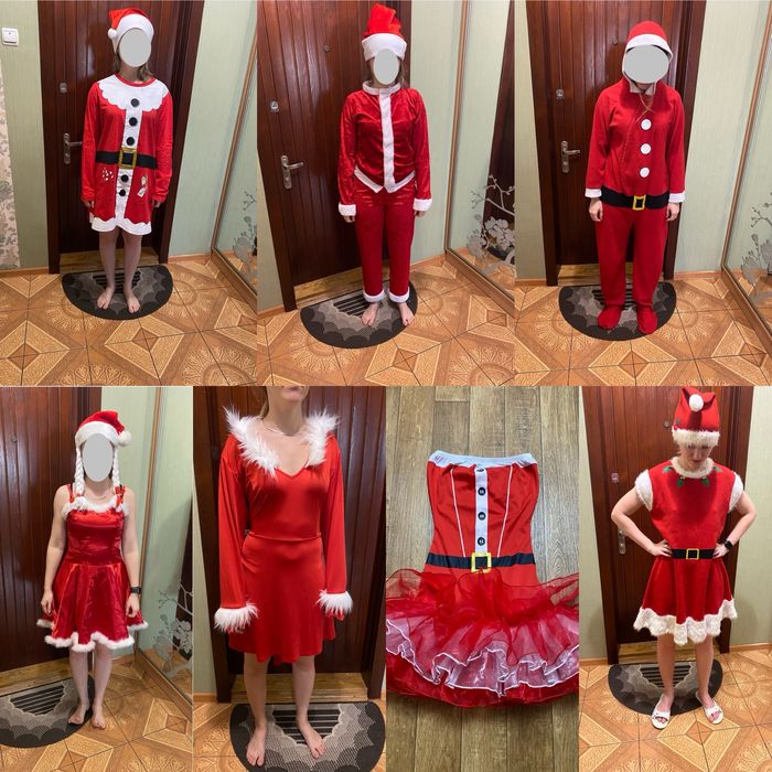 Костюми новорічні Ельфа, Санти ,  Сніговика для підлітків або дорослих