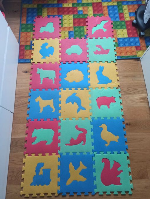 Mata piankowa dziecięca puzzle Maly genius 6mm, mata do zabaw