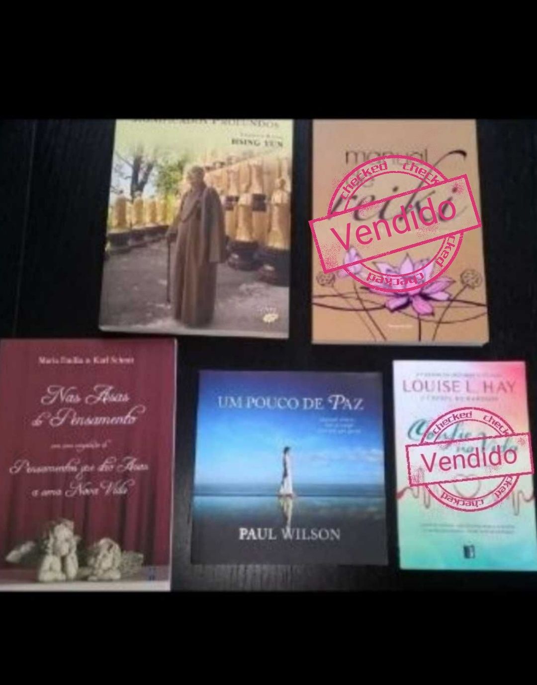 Livros auto ajuda, astrologia e meditação