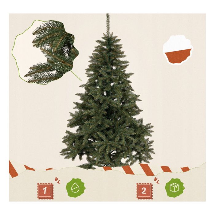 Choinka Sztuczna Jak Żywa Świerk Kaukaski 220Cm Gęsta Polska Produkcja