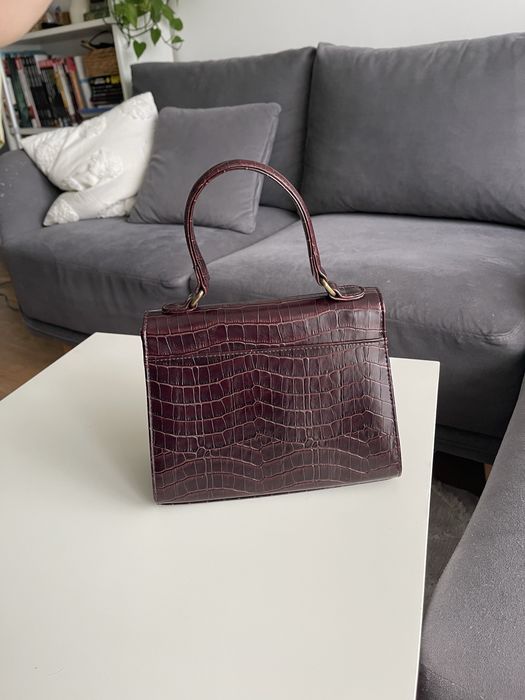 Бордова сумочка крокодил