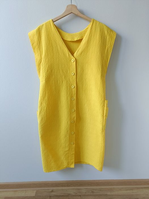 Sukienka letnia eleganacka midi na wesele na imprezę prosta M L