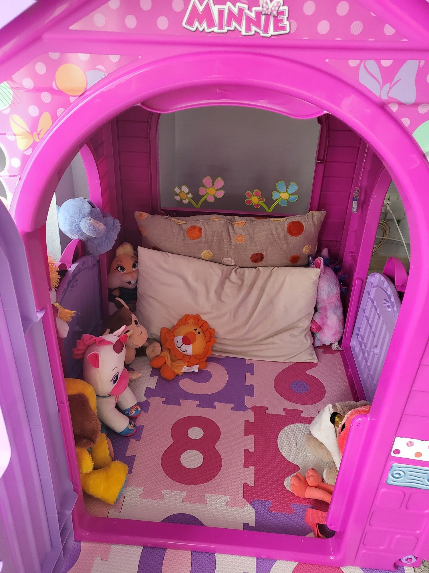 Casa de brincar minnie  jardim