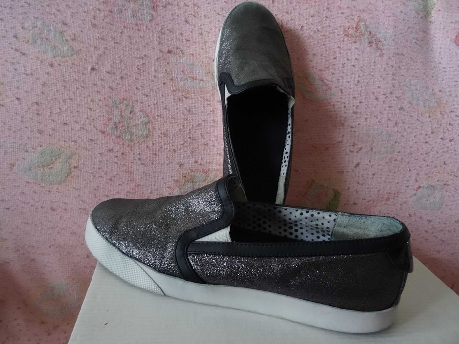 Слипоны женские/подростковые "Geox" р.37 (кожа)