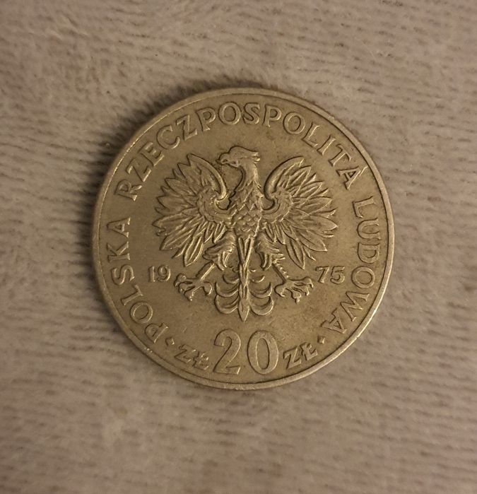 monety PRL 20 złotych Marceli Nowotko 1975/1976 bez znaku mennicy