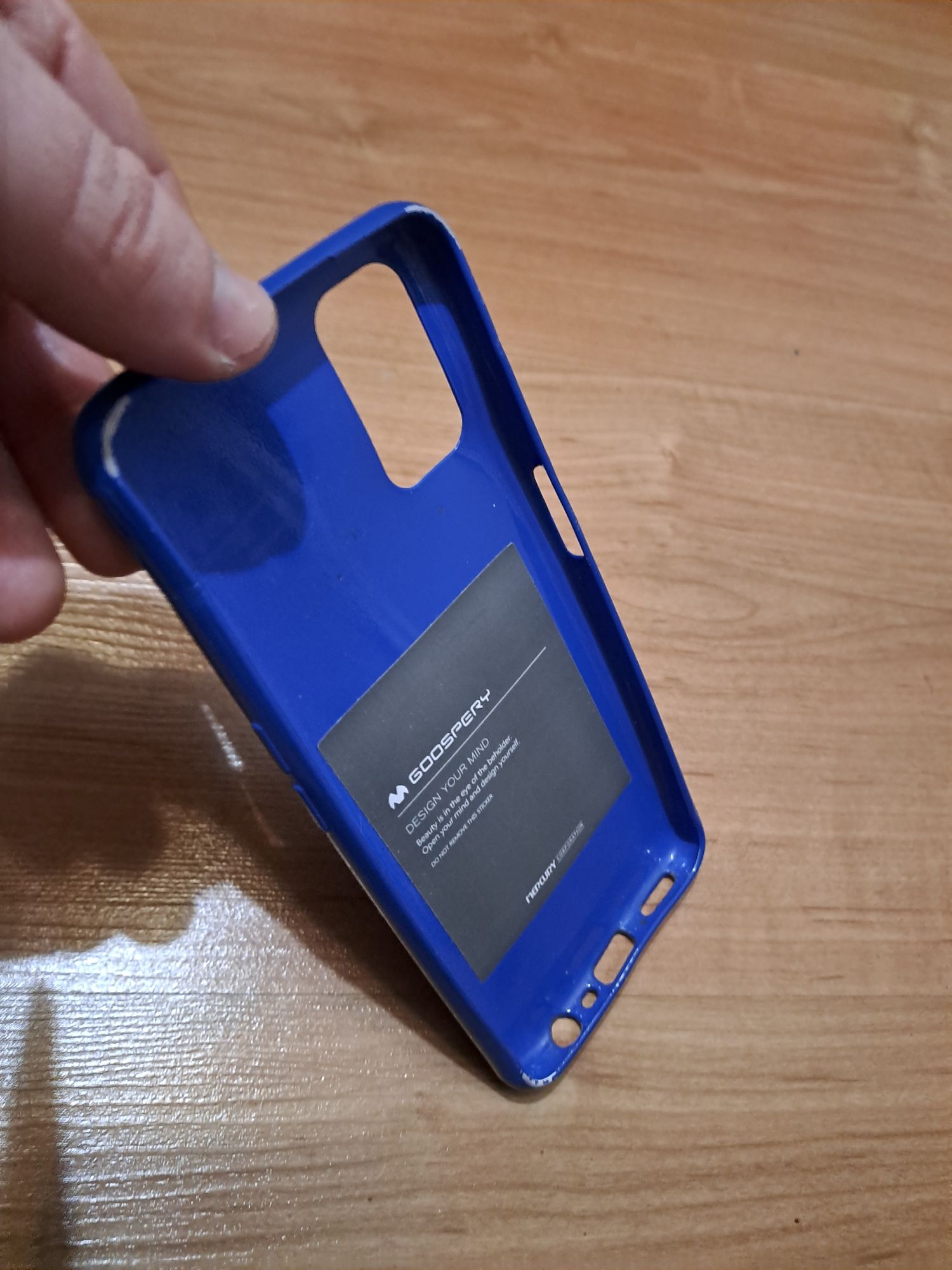 Plecki case etui pokrowiec granatowy niebieski Oppo A72 + gratis