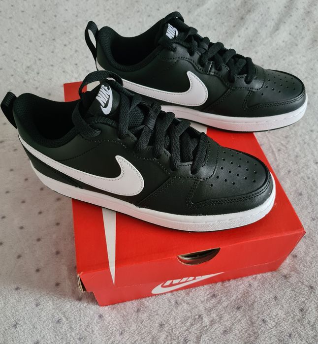 Czarne sneakersy dziecięce Nike Court Borough Low 2